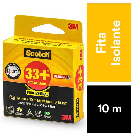 Imagem de Fita Isolante Scotch Preta 19mmx10m