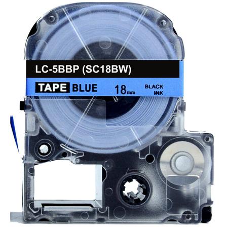 Imagem de Fita LC-5BBP Compatível Para Rotulador EPS0N 18mm Azul