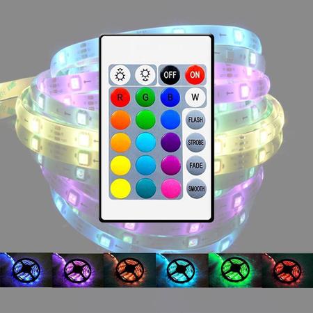 Imagem de Fita Led 5050 Com Silicone RGB Com Controle 5 Metros