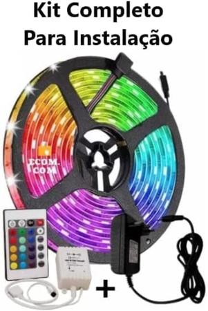 Imagem de Fita Led Ley 2102 Colorida 3m 16 Cores - Controle + Fonte 2.4V (3m  RGB - Colorido