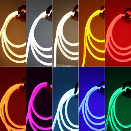 Imagem de Fita Led Luz Neon Prova D'água Embiente Externo Super Brilhante Vermelho FITANEONFON