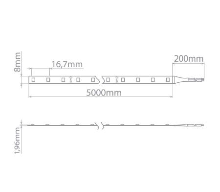 Imagem de Fita LED Profissional 6W/M IP20 4000K 12V 5m Branco Neutro - Stella STH6800/40