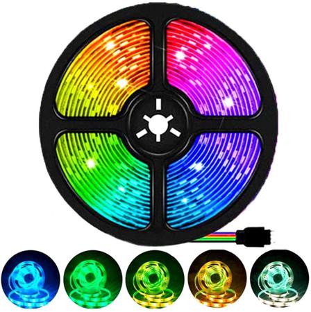 Fita Led Rgb 5050 Bluetooth Colorida 5M - Luckfoyu - Fita de LED - Magazine Luiza