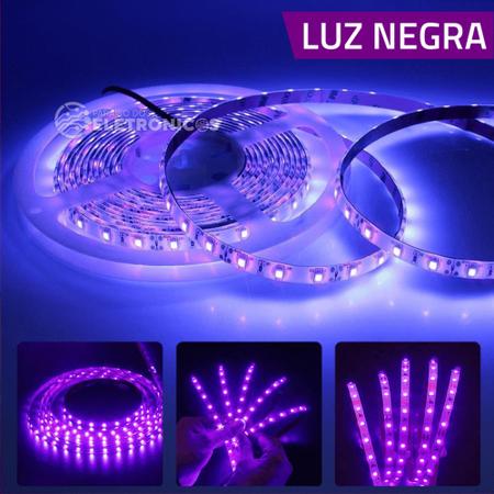 Imagem de Fita LED USB Efeito Luz Negra Neon 2 Metros 120 LEDs Super Brilhante Casa, Bar e Balada - 194887