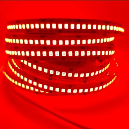 Imagem de Fita LED Vermelho 1200 LEDs 25W/m 3528 IP20 Decoração Em Geral Com 5M Com Fonte 12V TB5015