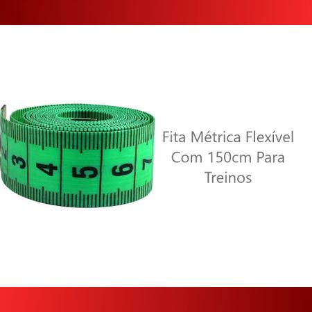 Imagem de Fita Métrica Flexível com 150cm para uso Academico e Medição Corporal Costura Cintura braço