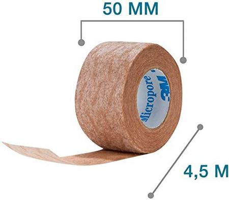 Fita micropore nexcare bege 50mm x 4,5m - 3M Imagem de Fita micropore nexcare bege 50mm x 4,5m