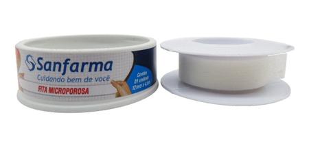 Fita Microporosa 12mm X 4,5m Sanfarma Imagem de Fita Microporosa 12mm X 4,5m Sanfarma