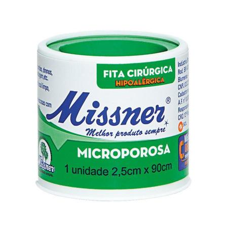 Imagem de Fita Microporosa Hipoalérgica 2,5 Cm x 90 Cm Missner