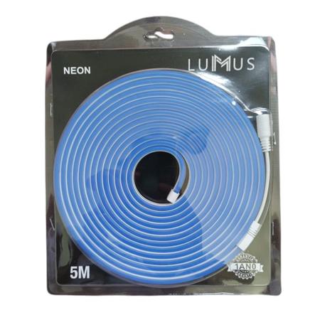Imagem de Fita Neon Led Alto Brilho 5m Flexível Prova Dágua 12v Azul