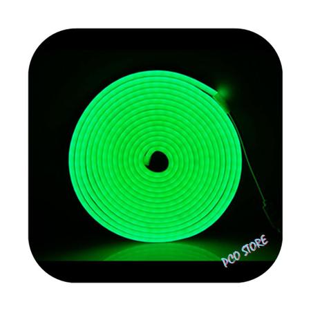Imagem de Fita Neon Led Alto Brilho 5m Flexível Prova Dágua 12v Verde