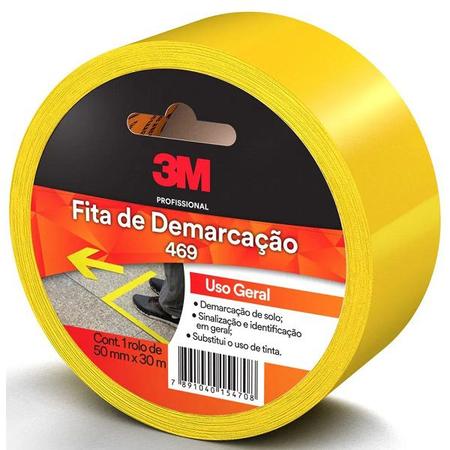 Imagem de Fita para Demarcaçao de Solo Amarela 50MM X 30M 469 3M