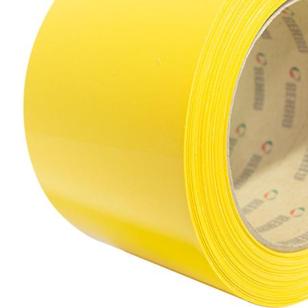 Imagem de Fita Pvc Para Borda Amarelo Gema Liso Largura 100mm 1 Metro