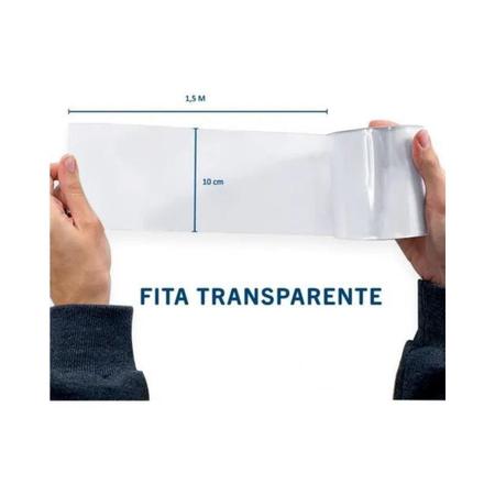 Imagem de Fita repara tudo transparente 10cm x 150cm cola tudo tape