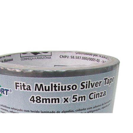 Imagem de Fita Silver Tape Brasfort Cinza 48Mmx05M