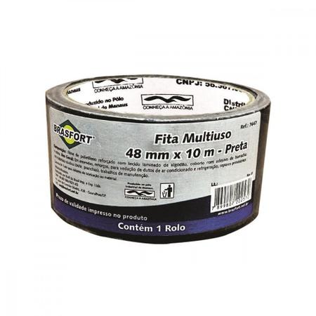 Imagem de Fita Silver Tape Brasfort Multiuso 48 X 10M Preta  7647