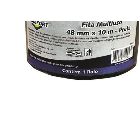 Imagem de Fita Silver Tape Brasfort Multiuso 48 X 10M Preta  7647