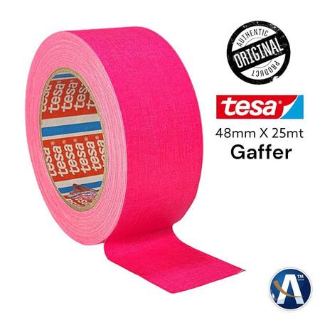 Imagem de Fita Tecido Gaffer Tape Tesa 48mm X 25m Rosa Fluorescente
