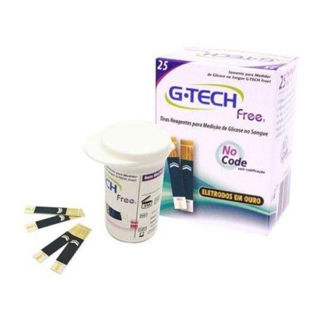 Imagem de Fita Tira De Glicemia Free Para Medidores de Glicose Gtech Free (50 Unidades)