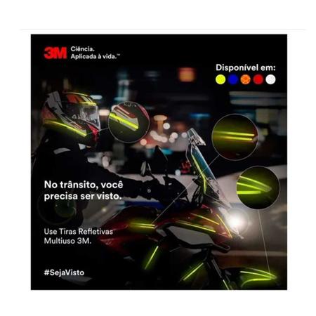 Imagem de Fitas Refletivas Adesivas 3m Bicicleta Moto 12 Tiras Por Emb