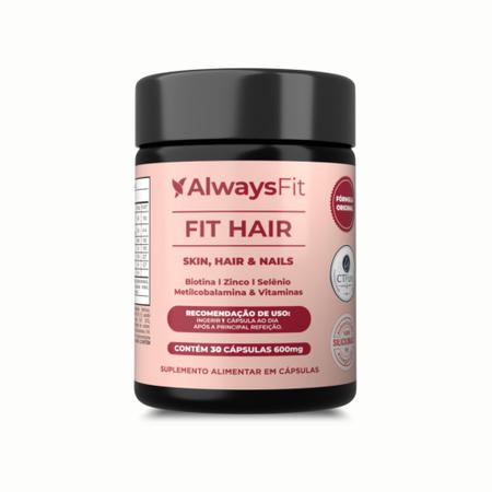 FitHair Always Fit Biotina, Zinco, Ferro, Cobre, Cisteína e Vitaminas 30 Cápsulas
