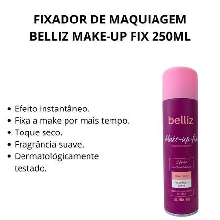 FIXADOR DE MAQUIAGEM BELLIZ MAKE-UP FIX 250ML