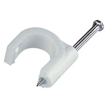 Fixador para Cabo Coaxial 10mm com Prego Aço 100pçs Bemfixa Imagem de Fixador para Cabo Coaxial 10mm com Prego Aço 100pçs Bemfixa