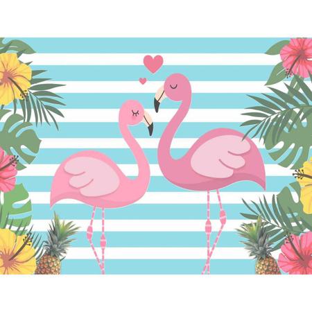 Flamingo Papel de arroz redondo para bolo comestível