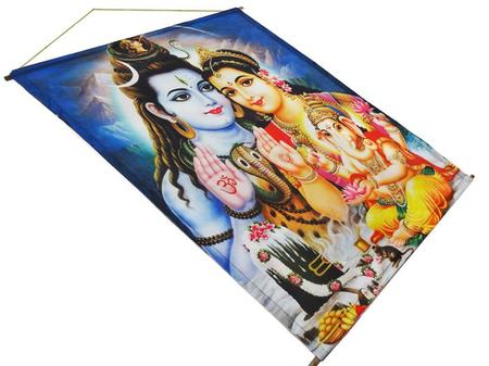 Imagem de Flâmula Deuses Hinduísmo Decorativa Tapeçaria De Parede