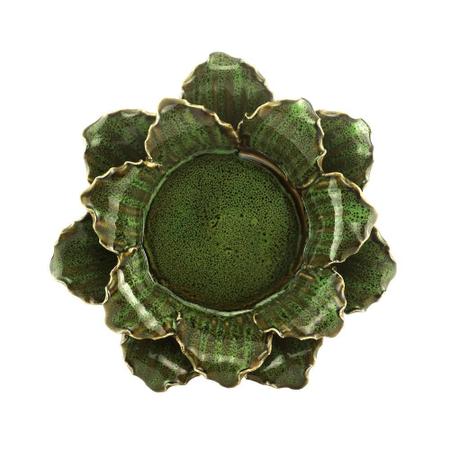 Imagem de FLOR DECORATIVA CERÂMICA VERDE 16x6cm