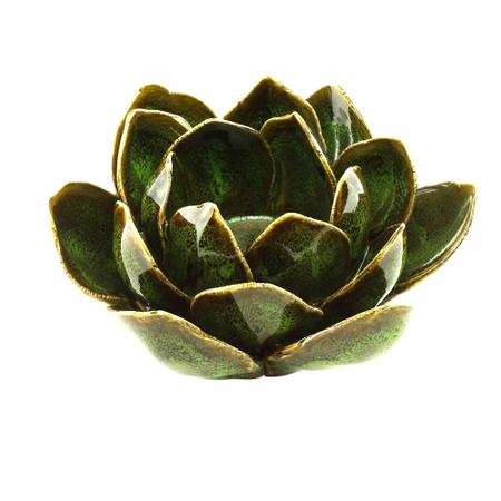 Imagem de Flor Decorativa Cerâmica Verde 16X8cm - Royal