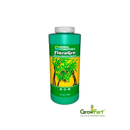 Imagem de FloraGro 2-1-6 473ml General Hydroponics - Original e Lacrado - GrowFert