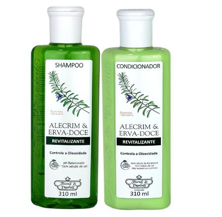 Imagem de Flores E Vegetais Alecrim E Erva Doce Kit Shampoo+ Condicionador