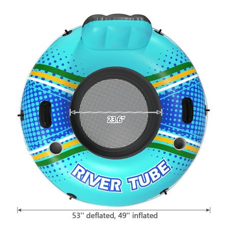 Imagem de Flutuador inflável River Tube Jasonwell Heavy Duty com porta-copos