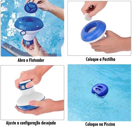 Imagem de Flutuador Químico Limpeza Da Água Piscina Tratamento Cloro