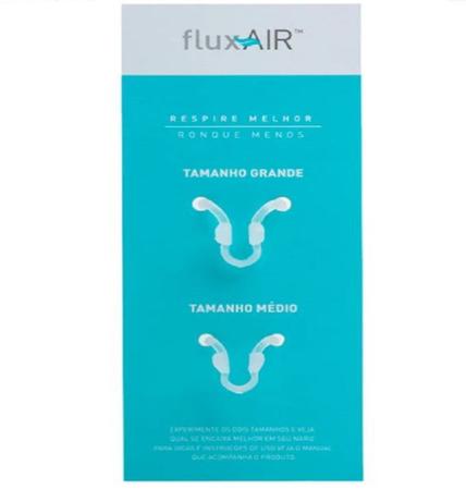 Imagem de Flux Air Clip Dilatador Nasal Respire Melhor 2 Unidades sendo um dispositivo Médio e outro Grande