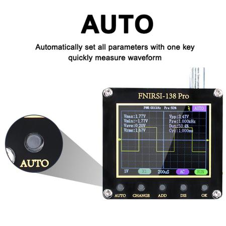 Imagem de FNIRSI 138Pro osciloscópio digital osciloscópio um botão A