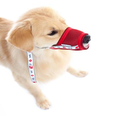 Imagem de Focinheira Conforto Pet Med Vermelha para Cães - Tam. 08