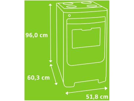 Imagem de Fogão 4 Bocas Consul Inox Acendimento Automático