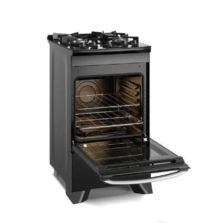 Imagem de Fogão 4 Bocas Electrolux Efficient com Mesa De Vidro PerfectCook e VaporBake Preto FE4GP - Bivolt