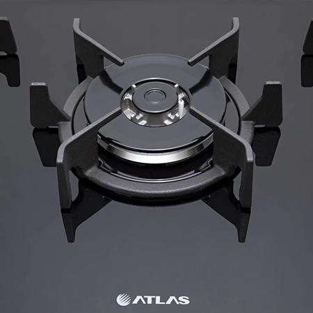 Imagem de Fogão 5 bocas Atlas Agile Up Inox com Mesa de Vidro - Bivolt