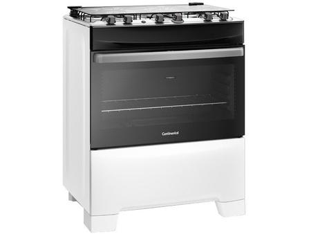 Imagem de Fogão 5 Bocas Continental Mesa de Inox Branco