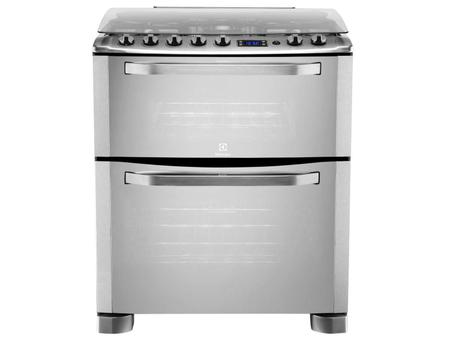 Imagem de Fogão 5 Bocas Electrolux 76rxd Inox Forno Duplo