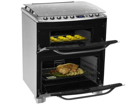 Imagem de Fogão 5 Bocas Electrolux 76rxd Inox Forno Duplo