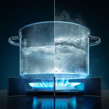 Imagem de Fogão 5 bocas Electrolux Cinza Expert com Duplo Forno, Função Air fryer e Mesa de Vidro (FE5AD)