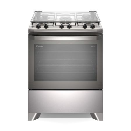 Imagem de Fogão 5 bocas Electrolux Efficient com Mesa Inox PerfectCook e VaporBake (FE5IC)