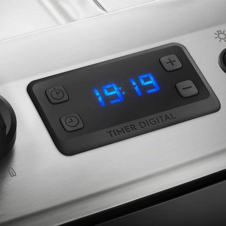 Imagem de Fogão 5 Bocas Electrolux Preto  com Tripla Chama e Timer Digital (76USR)