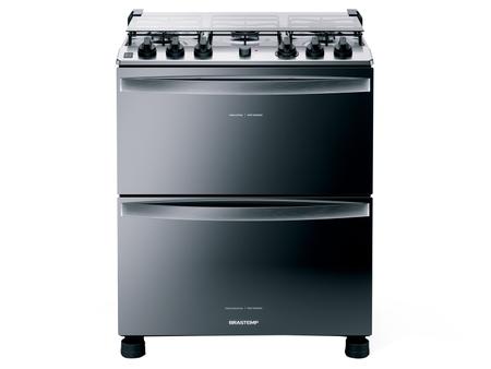 Imagem de Fogão 5 bocas Inox Brastemp Forno Duplo Acendimento Automático BFD5 NCRRNA