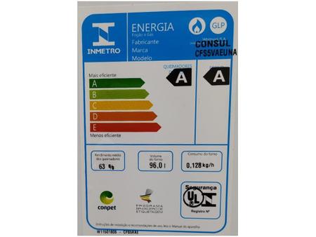 Imagem de Fogão 5 Bocas Mesa de Vidro Consul Preto