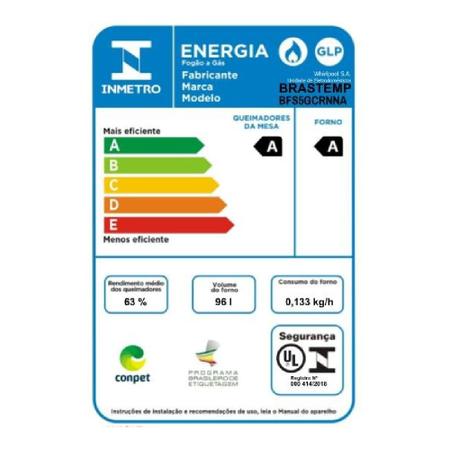 Imagem de Fogão Brastemp 5 Bocas Cor Inox Com Turbo Chama E Touch Timer Com Autodesligamento   - BFS5GCR